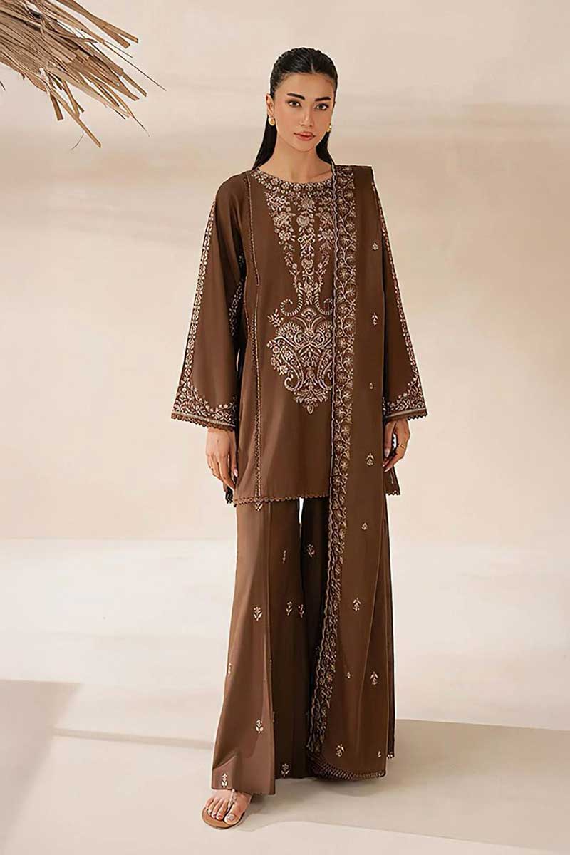 3pc-Embroidered-Dhanak D 19