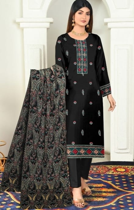 3pc-Embroidered-Dhanak D 60
