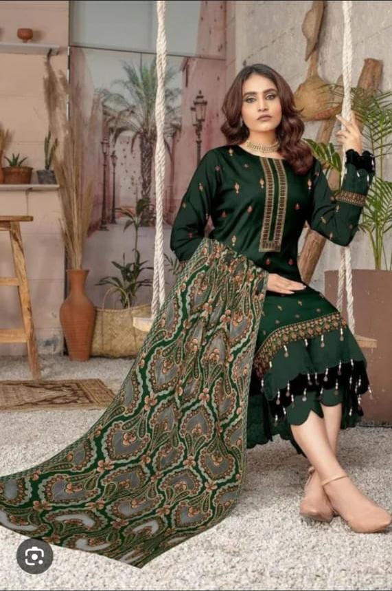 3pc-Embroidered-Dhanak D 31