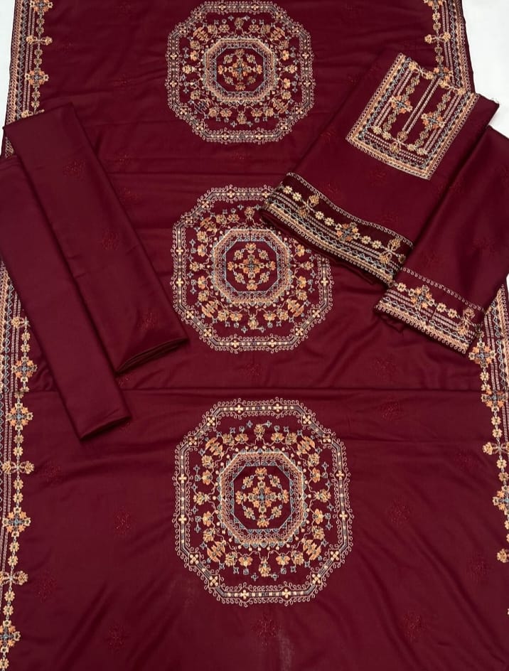 3pc-Embroidered-Dhanak D 63